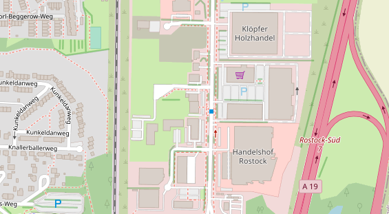 Physiotherapie auf Satellitenbild