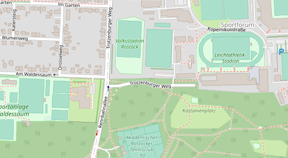 Physiotherapie auf Satellitenbild