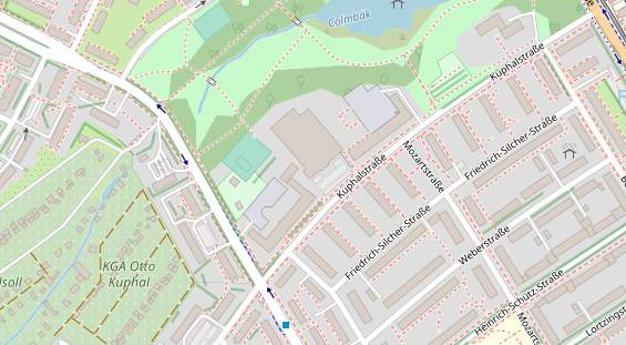 Physiotherapie auf Satellitenbild