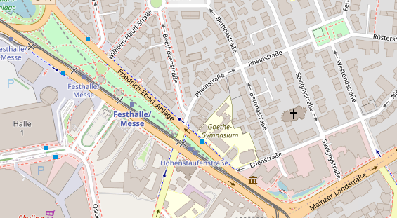 Physiotherapie auf Satellitenbild