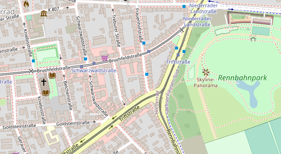 Physiotherapie auf Satellitenbild