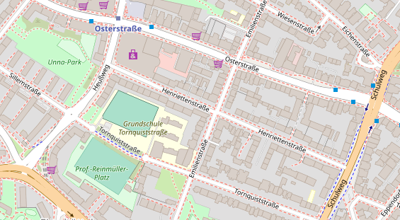 Physiotherapie auf Satellitenbild