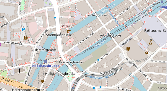 Physiotherapie auf Satellitenbild