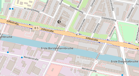 Physiotherapie auf Satellitenbild