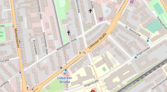 Physiotherapie auf Satellitenbild