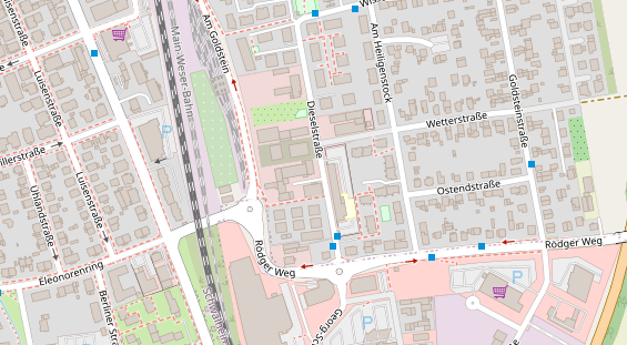 Physiotherapie auf Satellitenbild