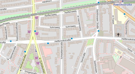 Physiotherapie auf Satellitenbild