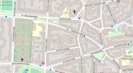 Physiotherapie auf Satellitenbild