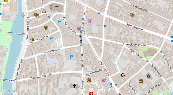 Physiotherapie auf Satellitenbild