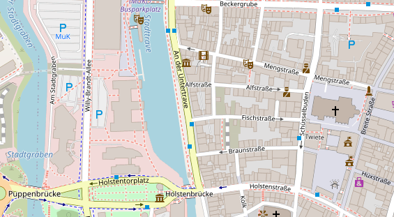 Physiotherapie auf Satellitenbild