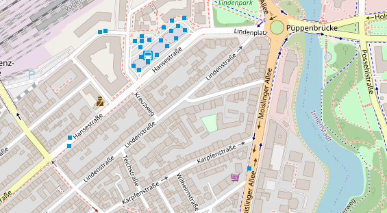 Physiotherapie auf Satellitenbild