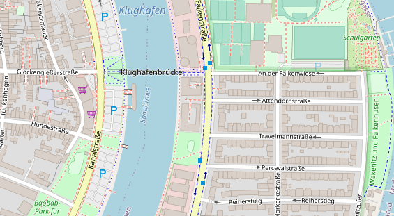 Physiotherapie auf Satellitenbild