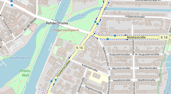 Physiotherapie auf Satellitenbild