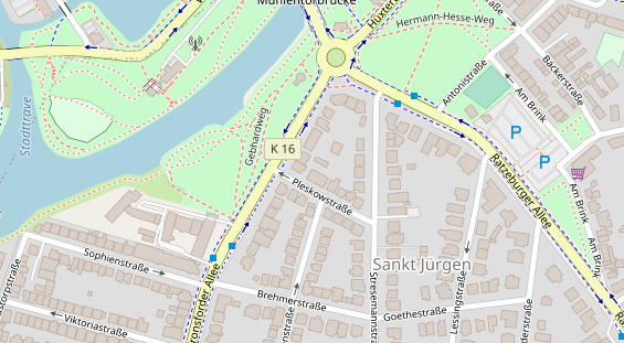 Physiotherapie auf Satellitenbild