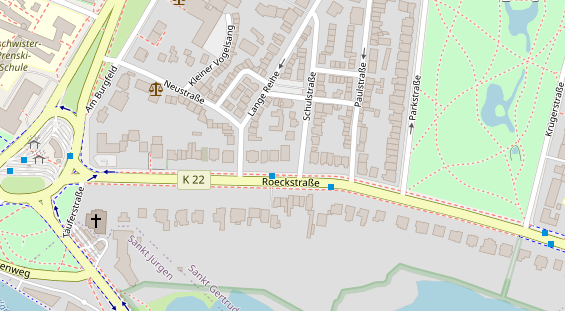 Physiotherapie auf Satellitenbild