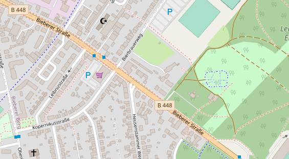 Physiotherapie auf Satellitenbild