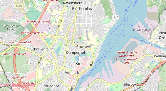 physical therapy on map