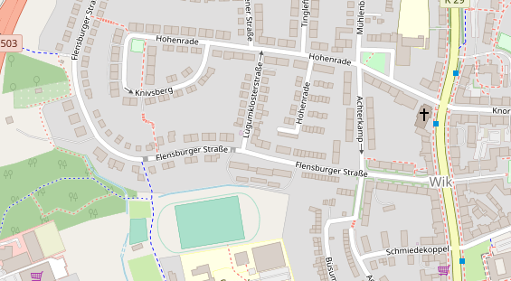 Physiotherapie auf Satellitenbild