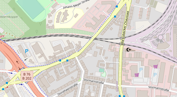 Physiotherapie auf Satellitenbild