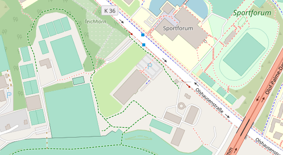 Physiotherapie auf Satellitenbild