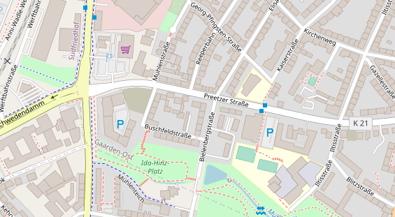 Physiotherapie auf Satellitenbild