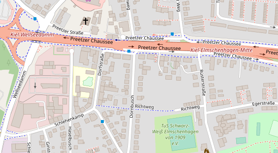 Physiotherapie auf Satellitenbild