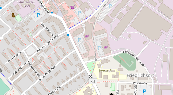 Physiotherapie auf Satellitenbild