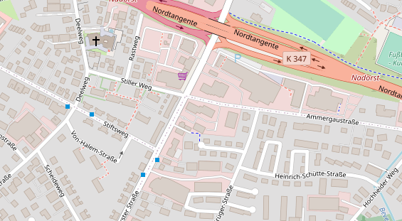 Physiotherapie auf Satellitenbild