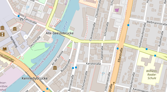 Physiotherapie auf Satellitenbild