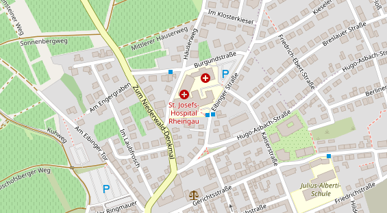 Physiotherapie auf Satellitenbild