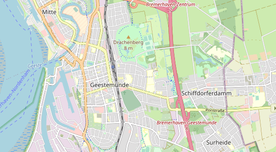 physical therapy on map