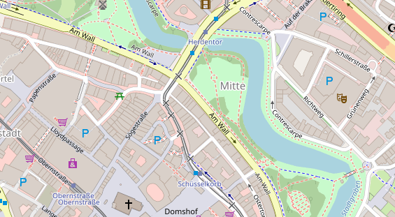 Physiotherapie auf Satellitenbild