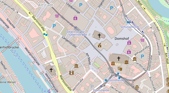 Physiotherapie auf Satellitenbild