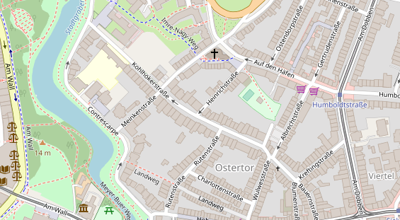 Physiotherapie auf Satellitenbild