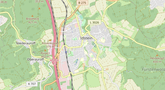 physical therapy on map