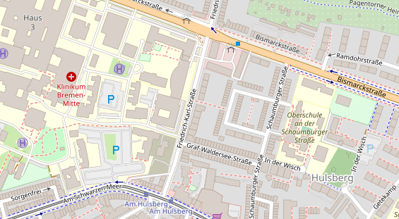 Physiotherapie auf Satellitenbild