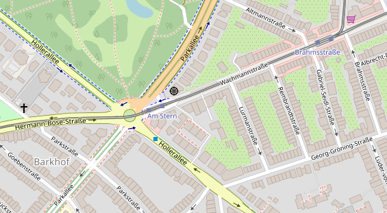 Physiotherapie auf Satellitenbild