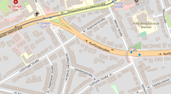 Physiotherapie auf Satellitenbild