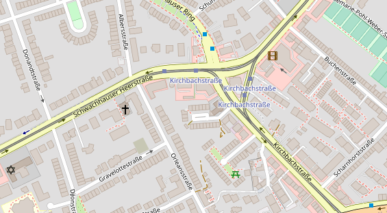 Physiotherapie auf Satellitenbild