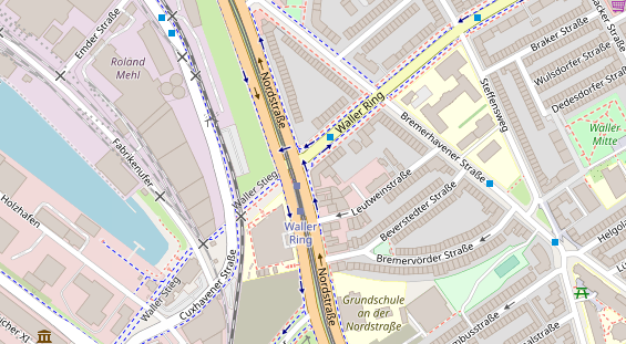 Physiotherapie auf Satellitenbild