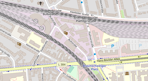 Physiotherapie auf Satellitenbild