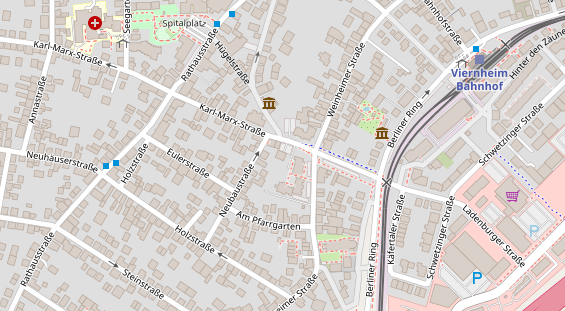 Physiotherapie auf Satellitenbild