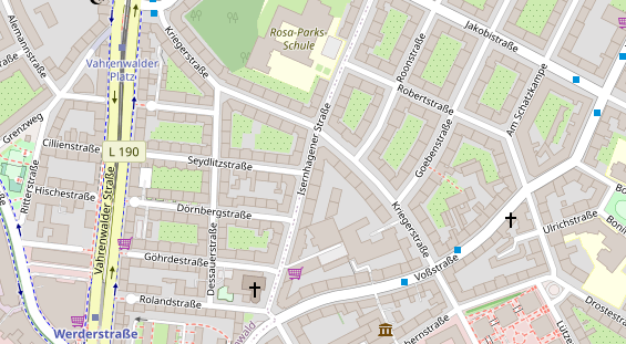 Physiotherapie auf Satellitenbild