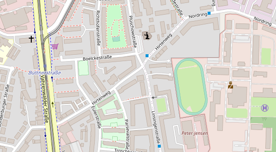 Physiotherapie auf Satellitenbild