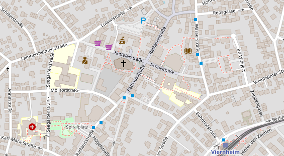 Physiotherapie auf Satellitenbild