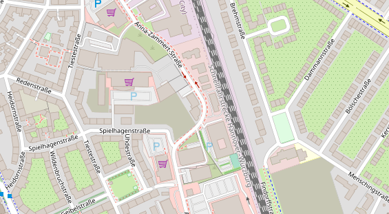 Physiotherapie auf Satellitenbild