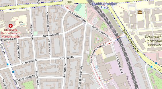 Physiotherapie auf Satellitenbild