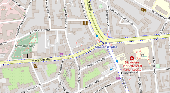 Physiotherapie auf Satellitenbild