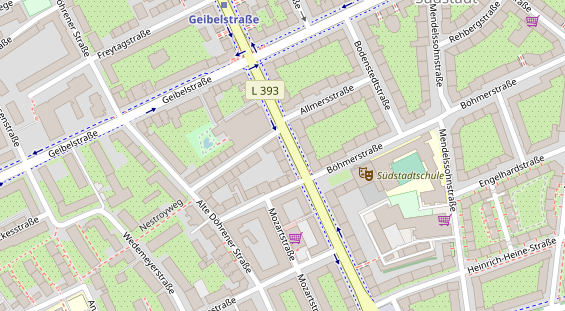 Physiotherapie auf Satellitenbild