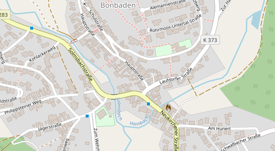 Physiotherapie auf Satellitenbild